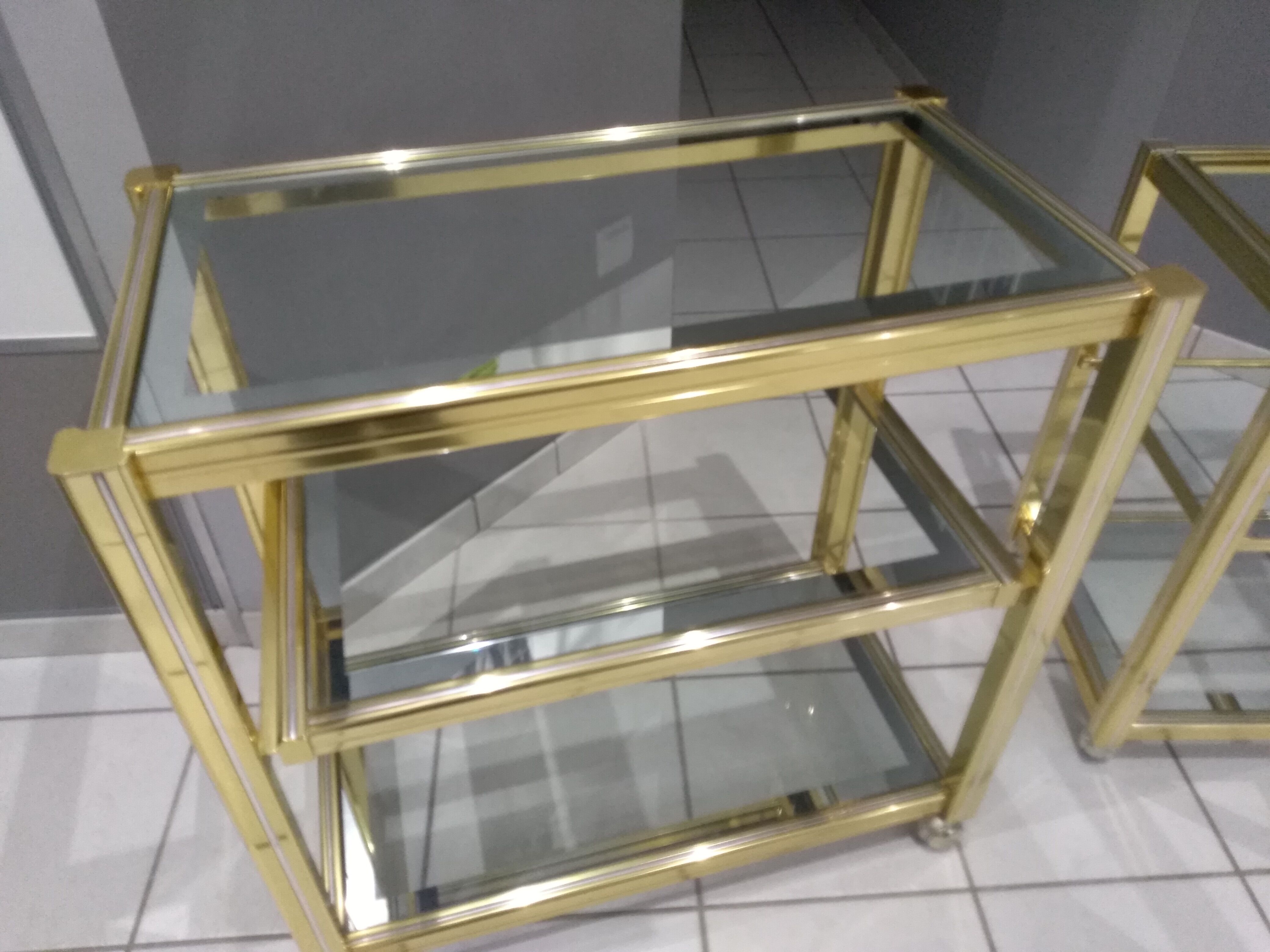 Hollywood Regency serving table years 1970