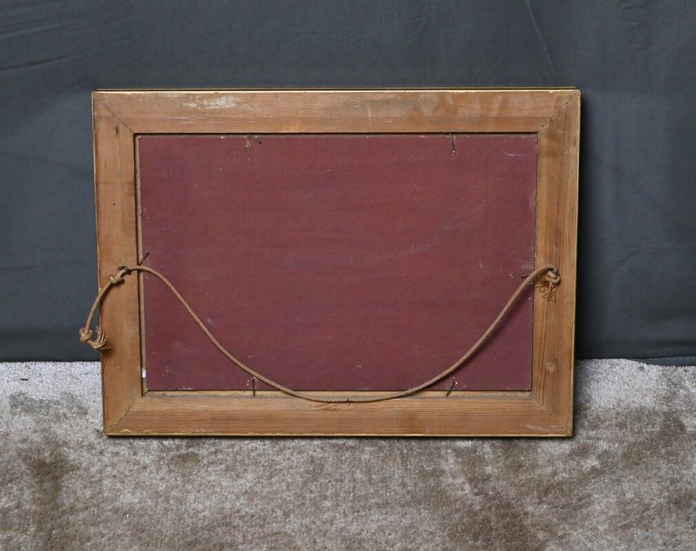 Painting "Shepherdess and her Flock", oil on panel signed G. Corbier – early 20th century