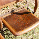 Row of theater folding seats, early twentieth century