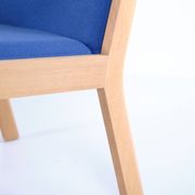 Hans J. Wegner – Lounge chair GE 284 – Getama – Oak & blue wool