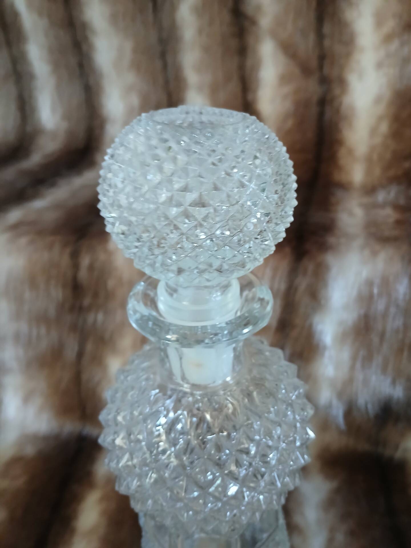 Vintage cut glass carafe