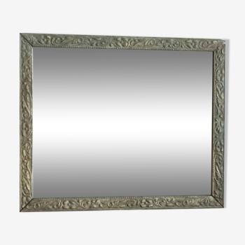Mirror Carved gilded stucco wood frame patinated dpmc 0923237