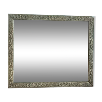 Mirror Carved gilded stucco wood frame patinated dpmc 0923237