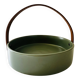 Scandinavian plateau with leather handle