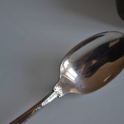 12 Cuillères à moka métal argenté manche à la russe + boite