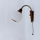 Vintage teak wall lamp