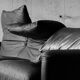 Maralunga black leather sofa 3 seater, Vico Magistretti for Cassina