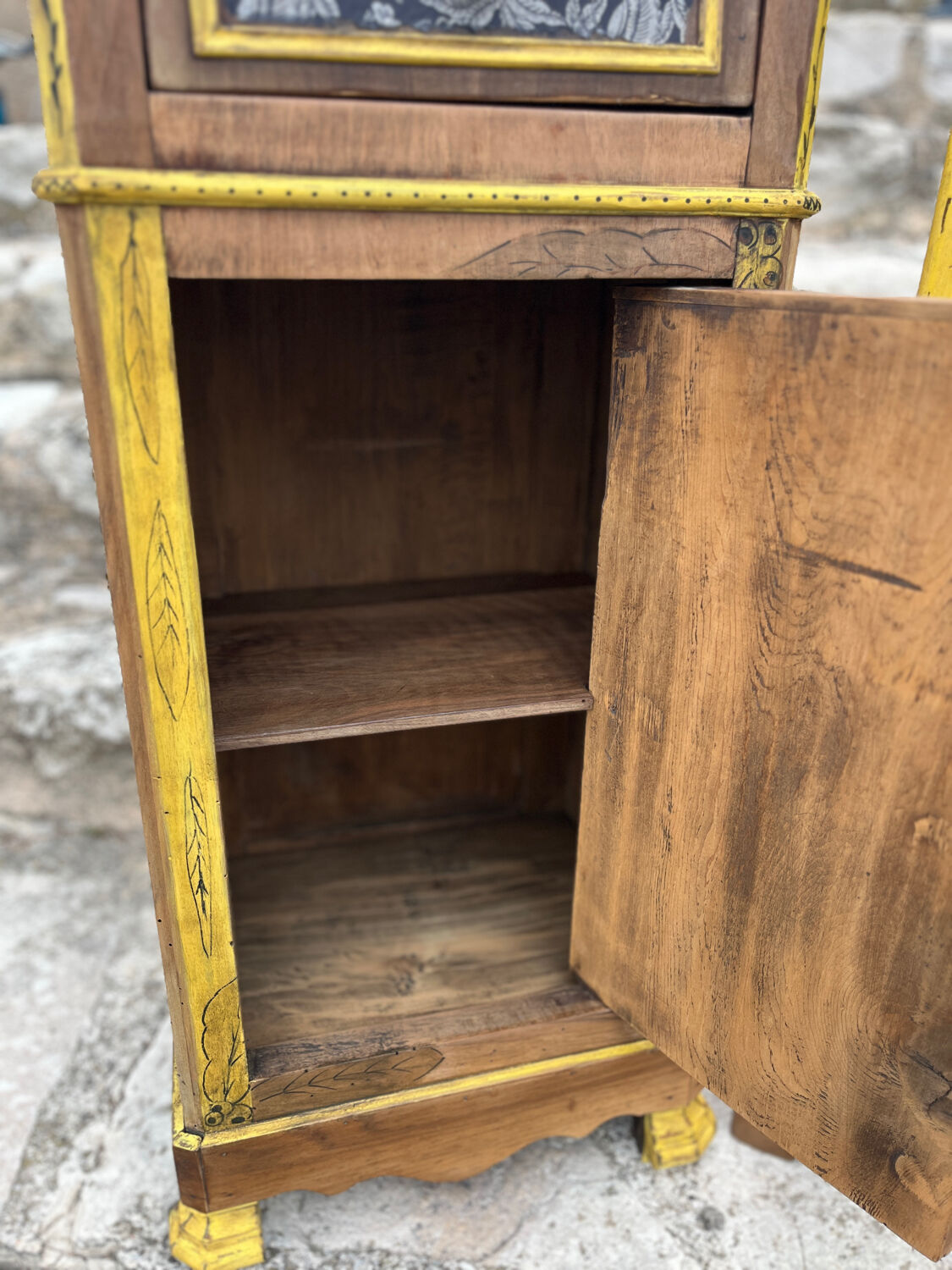 Pair of antique bedside tables