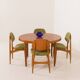 Arne Hovmand Olsen style Scandinavian mid century chairs, set of 4, 1970s