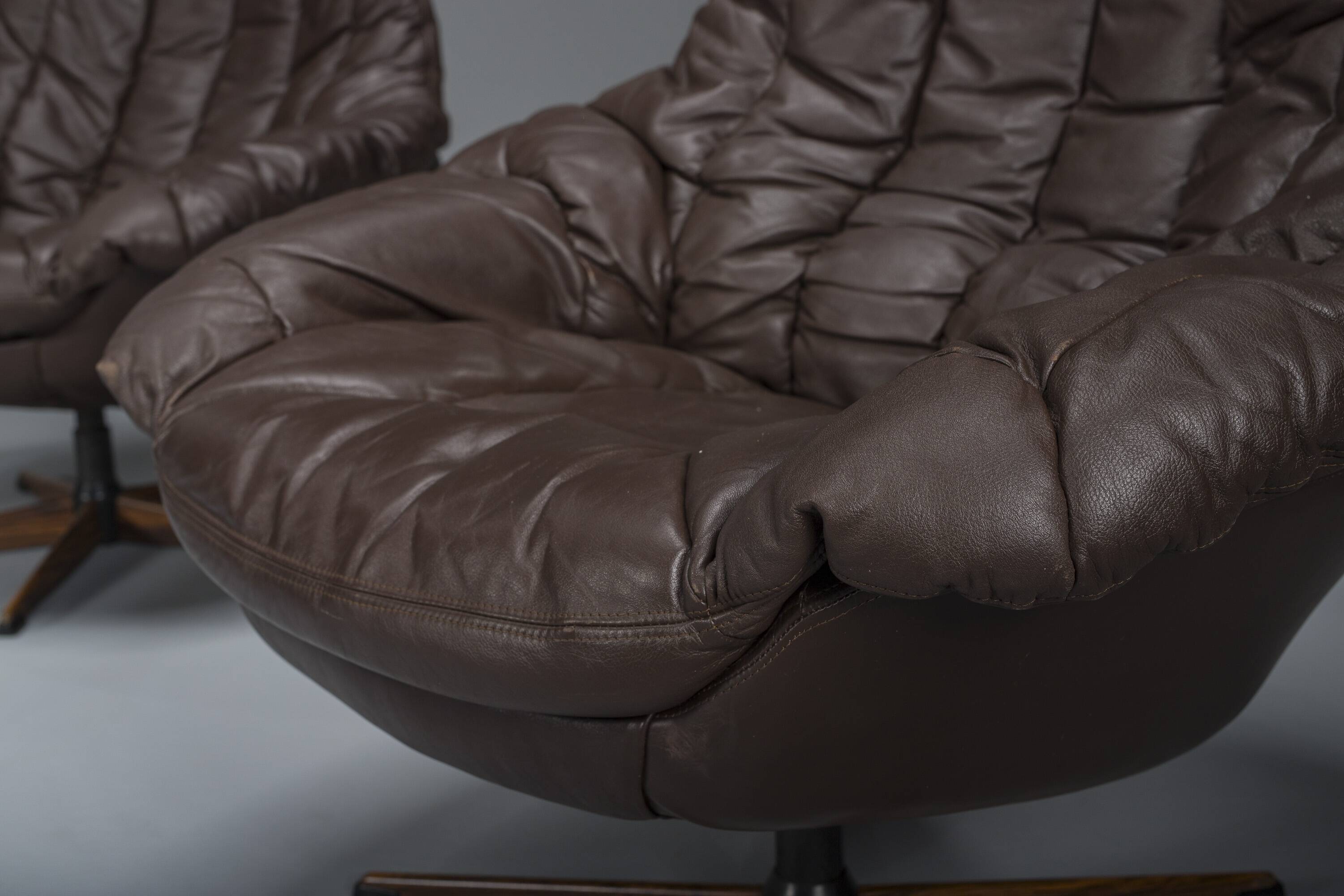 Scandinavian Swivel Armchairs by HW Klein for Bramin, 1960s, Set of 4