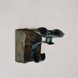 Wrought iron wall candle holder