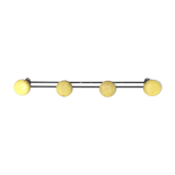 Workshop coat rack 4 metal hooks