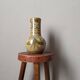 Handcrafted ceramic vase with floral decoration, Portuguese craftsmanship.