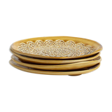 Lot de 4 assiettes blanca safran s