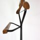Valet serviteur muding années 60 vintage bois et métal peint en noir