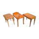 Art Déco beech ottomans made in Italy, orginals from 1940