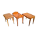Art Déco beech ottomans made in Italy, orginals from 1940