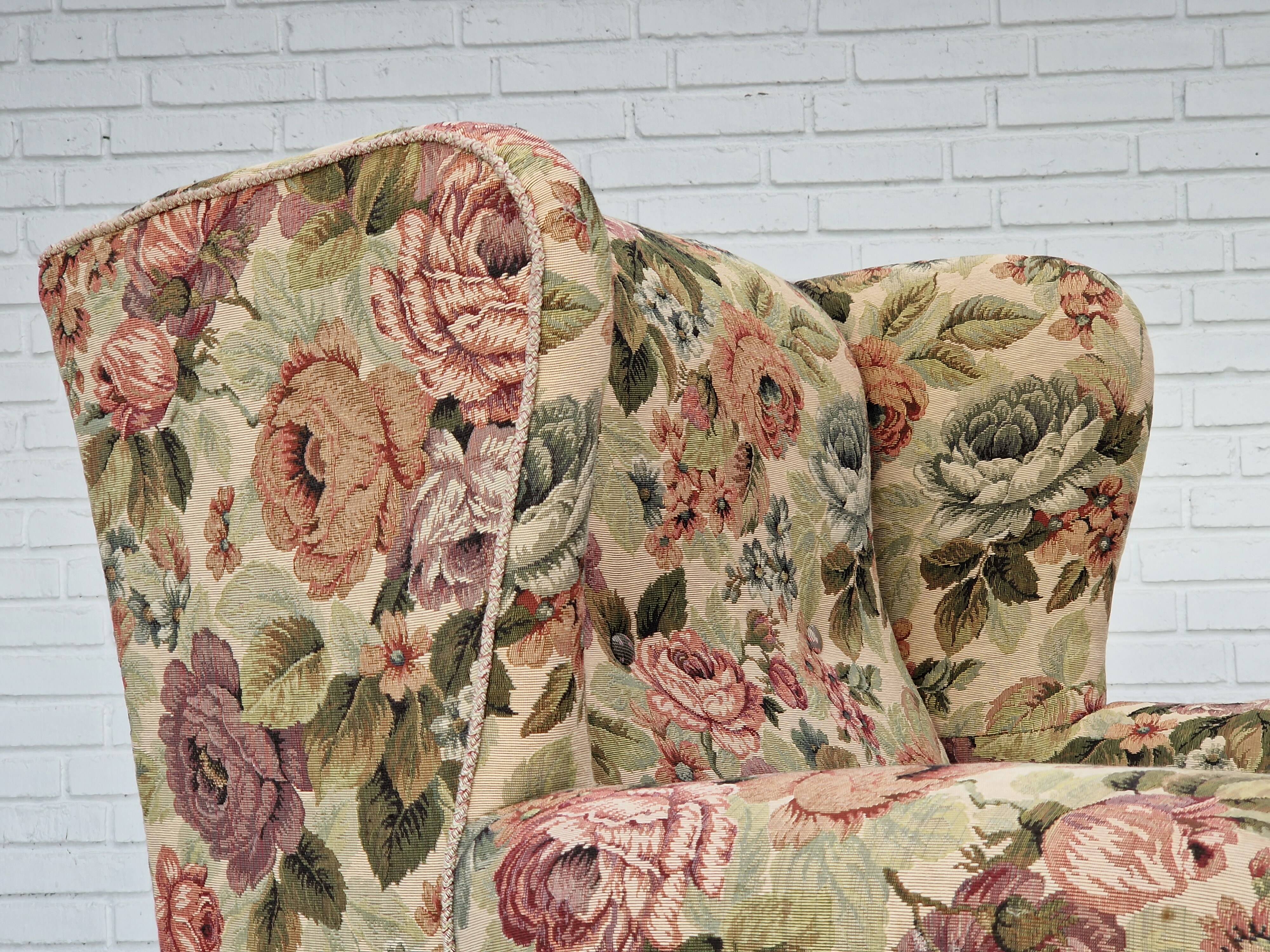 1950s danish vintage relax armchair in fabric