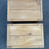 Pair of bedside tables vintage solid elm home revived bedside table