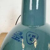 Industrial Petrol Enamel Factory Pendant Lamp, 1960s