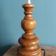 Lampe, pied en bois tourné
