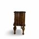 art deco walnut serpentine nightstands, 1920s