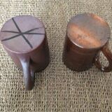 2 stoneware mugs