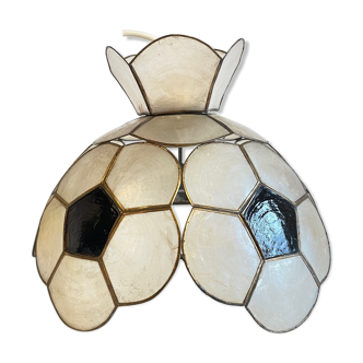 Suspension mother-of-pearl and vintage brass