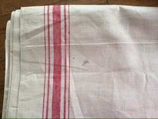 Very long tablecloth