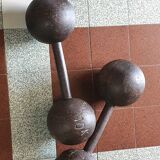 Vintage cast iron dumbbells