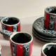 6 vintage luc vallauris art ceramic cups and saucers