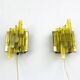 Pair of brutalist wall lights, Claus Bolby for Cebo Industri, Denmark, 1970.