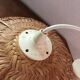 Hanging lamp braided wicker shaped flower
