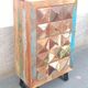 Meuble d'appoint en bois coloré ancien