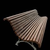 Barcelona city bench in cast iron and wood