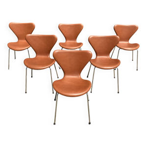 chaises Fritz Hansen - cuir lot