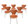 Fritz Hansen series 7 Vlinderstoelen in Cognac leather NIEUW!!