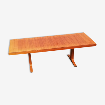 Vintage rectangular wood coffee table