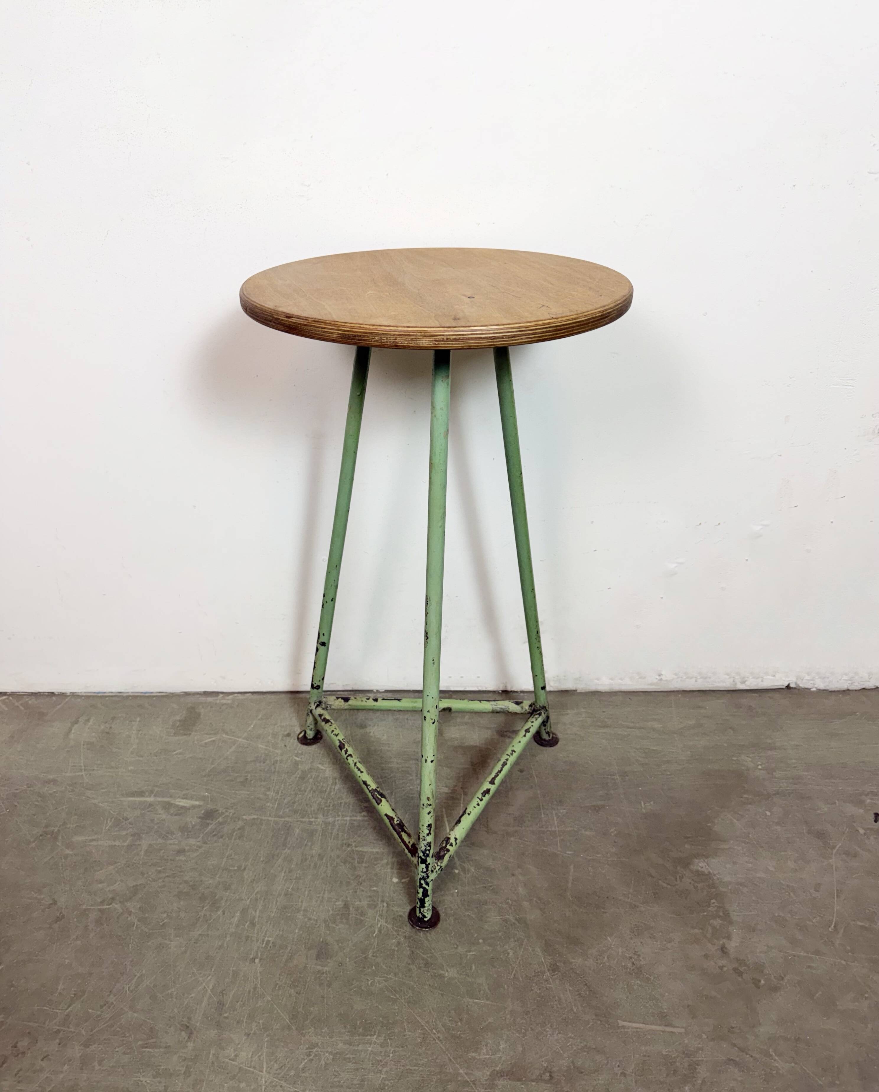 Green Industrial Workshop Stool, 1960s