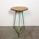 Tabouret d'atelier industriel vert, années 1960