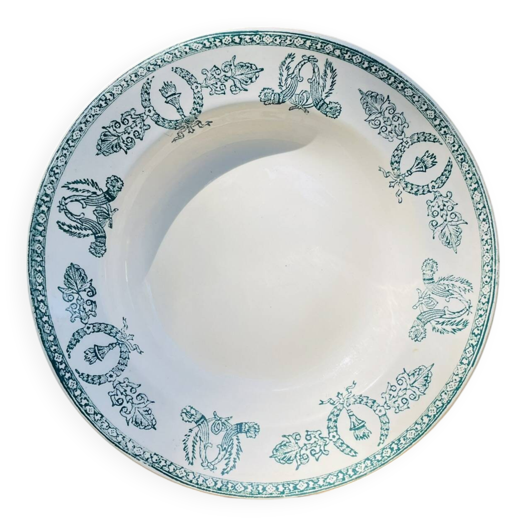 Flat ironstone plate from Givors