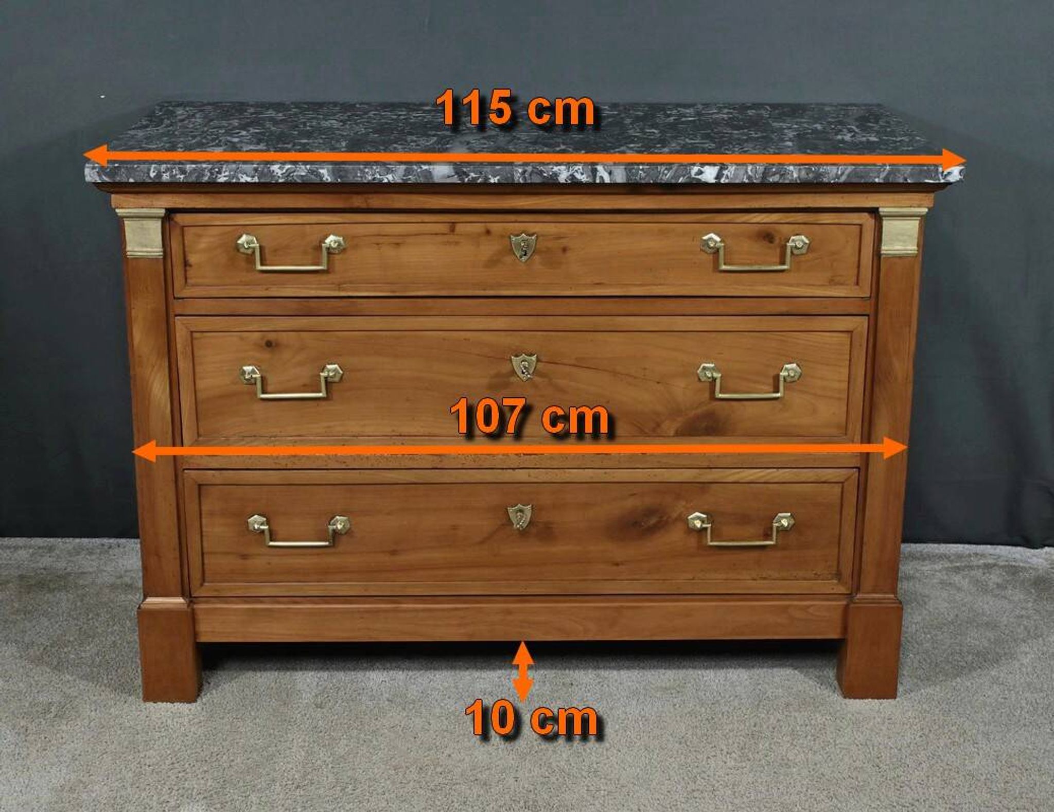 Small Cherrywood Chest of Drawers, Directoire Period – Early 19th Century