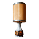 Ceramic lamp with sun patterns
