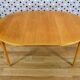 Scandinavian design round table in blond oak Farstrup vintage 1960