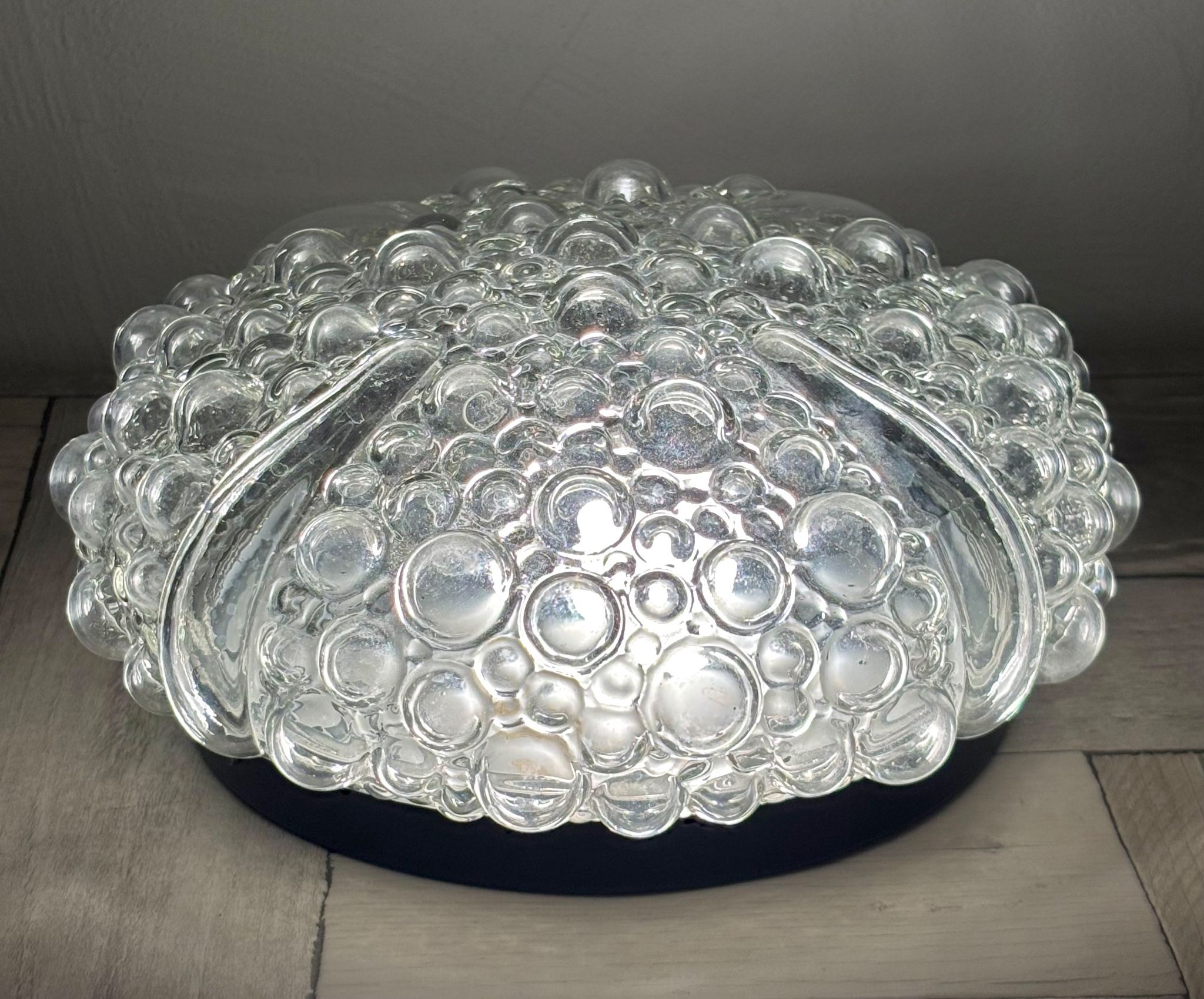 Vintage ceiling light - Helena Tynell - 60s/70s - bubbled glass - Space Age