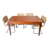 Vintage teak "portfolio" extendable table for 4 to 10 people - attributed to Niels Bach for Glostrup - Denmark 1960