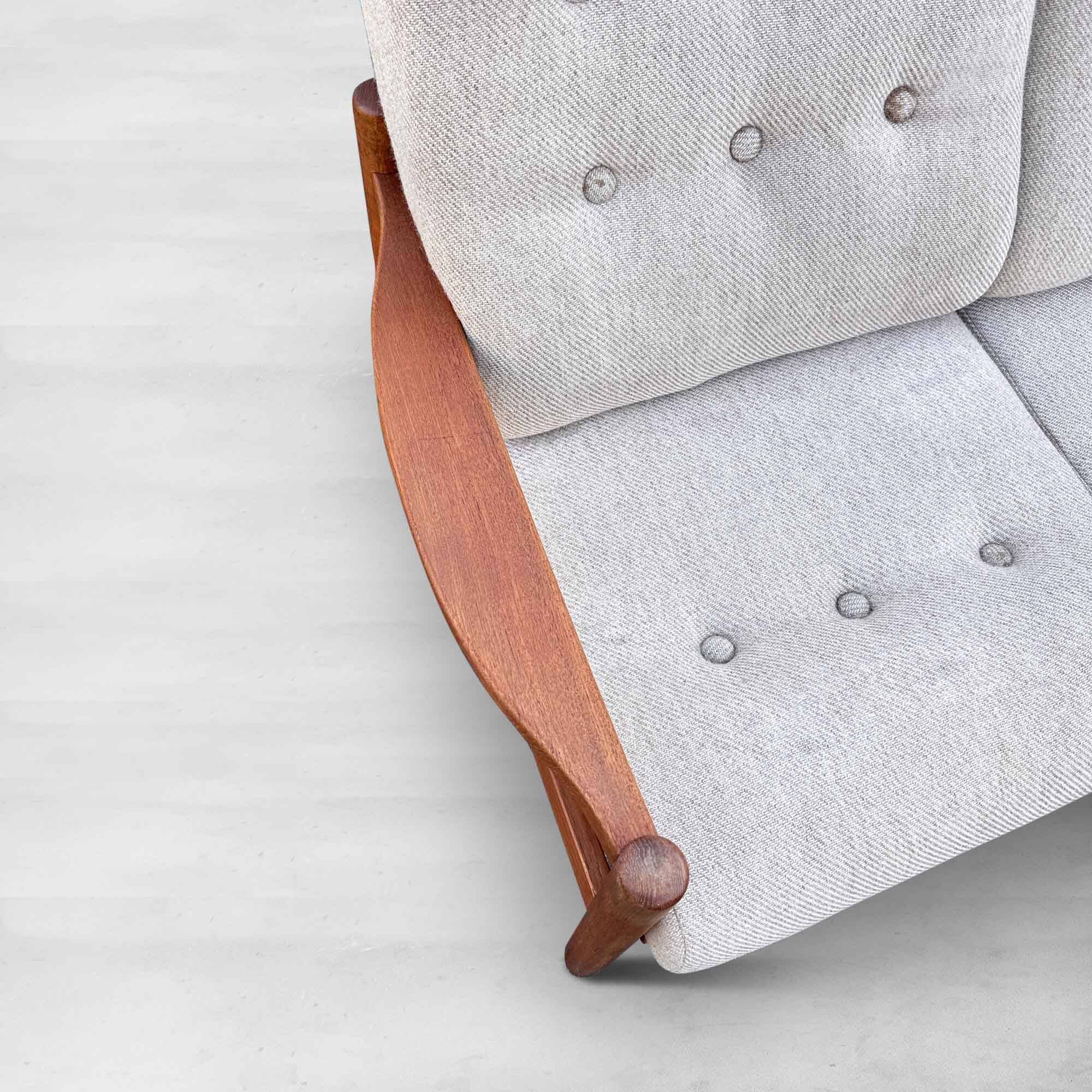 Mid-Century Danish Vintage 3-Seater Sofa in Teak, Denmark, 1960s