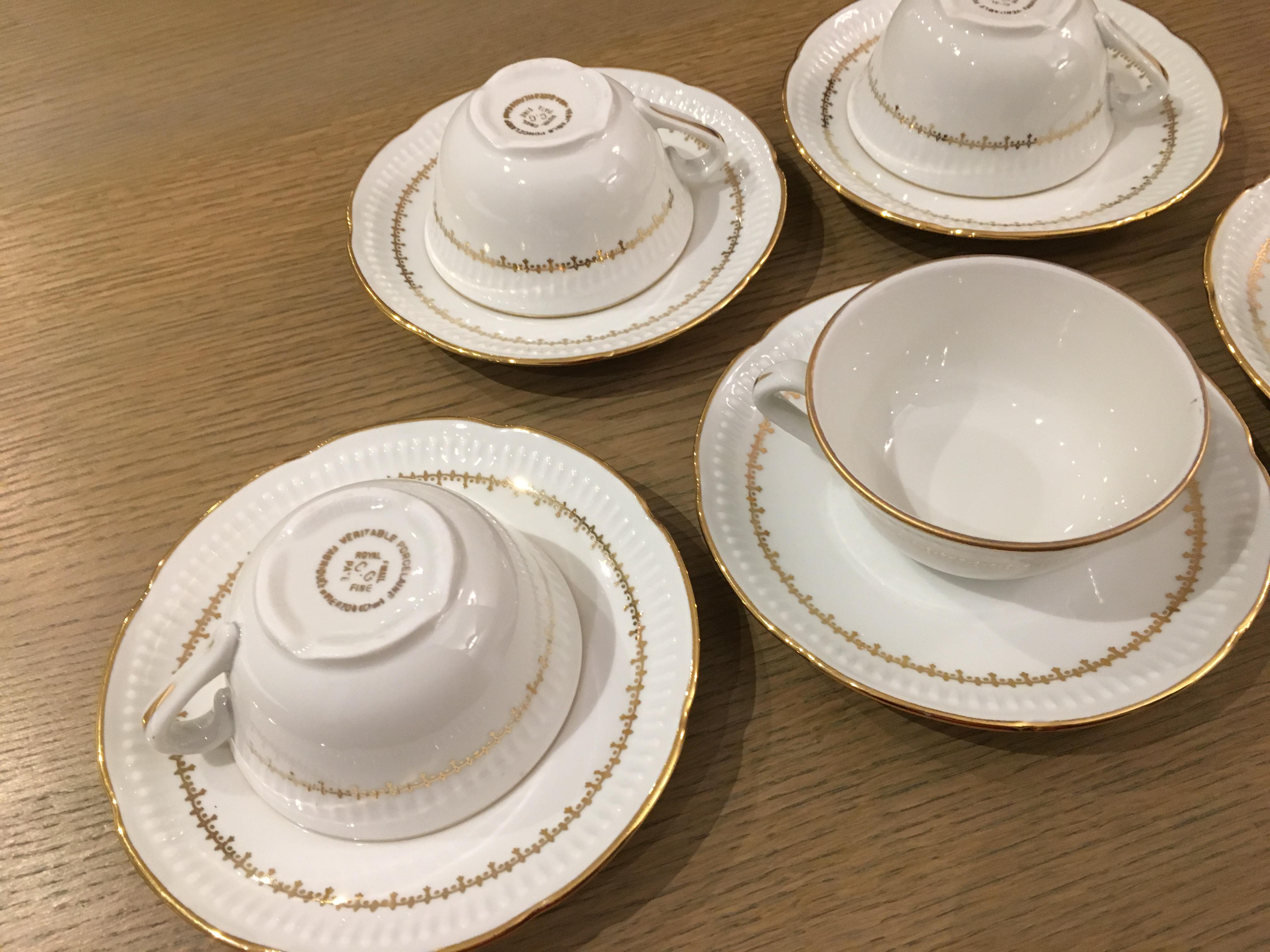 Limoges fine porcelain vintage coffee cups