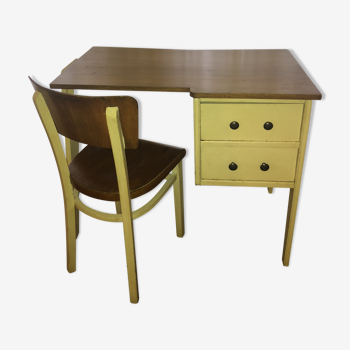 Desk child vintage whith chair