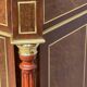 Elegant Napoleon III style commode. Marquetry in precious wood. Gilded bronze, marble top.